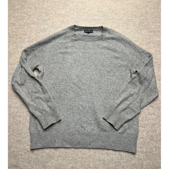 J.Crew Mercantile Crew Crewneck Lambs Wool Blend Grey Sweater Size Large - Picture 1 of 10